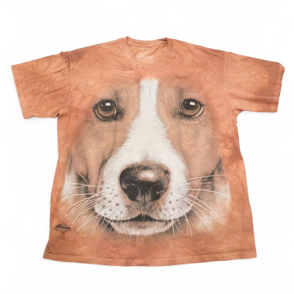 The Mountain Dog Face Shirt Men's Large Graphic Tee Animal Art‎ Novelty 2011